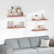 vidaXL Vägg hylla 4 pcs Röd 90 x 23,5 x 4 cm Konstruerat trä