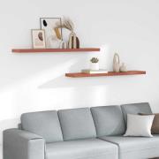 vidaXL Vägg hylla 2 pcs Röd 120 x 23,5 x 4 cm Konstruerat trä
