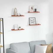 vidaXL Vägg hylla med hylla 4 pcs Röd 40 x 9 x 3 cm Konstruerat trä