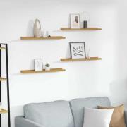 vidaXL Vägg hylla med hylla 4 pcs Beige 60 x 9 x 3 cm Konstruerat trä