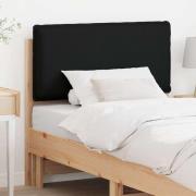 vidaXL Klädd sänggavel Naturlig och svart 100 cm Massiv furu