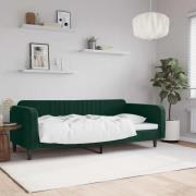 vidaXL Dagbädd mörkgrön 100x200 cm sammet