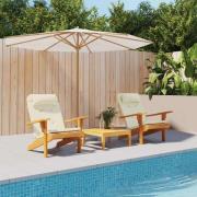 vidaXL Solstolsdynor 2 st gräddvit oxfordtyg