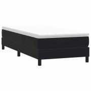 vidaXL Resårsäng utan madrass svart 100x210 cm sammet