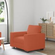 vidaXL Soffstol röd orange 60 cm manchestertyg