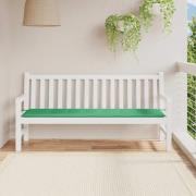 vidaXL Bänkdyna för trädgården grön 180x50x3 cm oxfordtyg