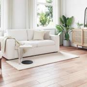 vidaXL Halkfri matta i konstgjord kaninfäll OLITE Gräddvit Polyester