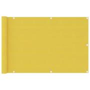 vidaXL Balkongskärm gul 90x400 cm HDPE