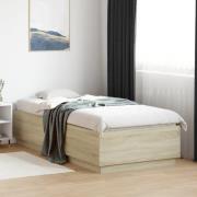 vidaXL Sängram sonoma-ek 90x200 cm konstruerad trä
