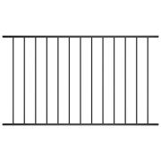 vidaXL Staketpanel Pulverlackerad stål 1,63x1,25 m svart