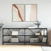 vidaXL Konsolbord svart 200x30x75 cm konstruerat trä och järn