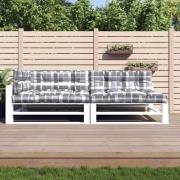 vidaXL Palldynor 5 st grårutig tyg