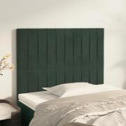 vidaXL Sänggavel mörkgrön 90x5x118/128 cm sammet