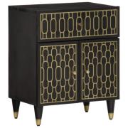 vidaXL Sängbord 50x33x60 cm massivt mangoträ