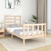 vidaXL Sängram massivt trä 90x190 cm