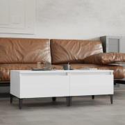 vidaXL Sidobord 2 st vit högglans 50x46x35 cm konstruerat trä