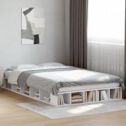 vidaXL Sängram vit 120x200 cm konstruerat trä