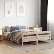 vidaXL Sängram utan madrass 140x200 cm massiv furu