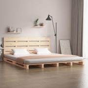 vidaXL Sängram utan madrass 135x190 cm massiv furu