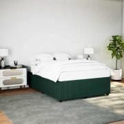 vidaXL Sängram utan madrass mörkgrön 140x190 cm sammet