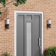 vidaXL Utomhus vägglampa 2 pcs Svart 15 x 7,5 x 33 cm