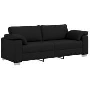 vidaXL Soffa Svart 219 x 77 x 82 cm tyg