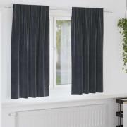 vidaXL Mörkläggningsgardiner 2 pcs Mörkgrå 140 x 175 cm Sammet