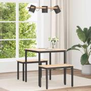 vidaXL Matbord Naturfärg 70 x 70 x 75 cm Massiv furu