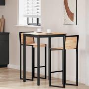 vidaXL Barbord Naturfärg 110 x 55 x 105 cm Massiv furu