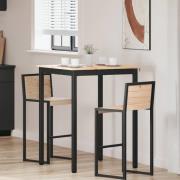 vidaXL Barbord Naturfärg 80 x 80 x 105 cm Massiv furu