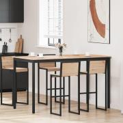 vidaXL Barbord Naturfärg 110 x 55 x 105 cm Massiv furu