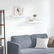 vidaXL Svävande vägghyllor 2 st vit 60x23,5x3,8 cm MDF