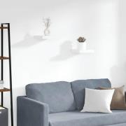 vidaXL Svävande vägghyllor 2 st vit 23x23,5x3,8 cm MDF