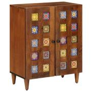 vidaXL Sideboard Valnöt 60 x 33,5 x 75 cm Massivt mangoträ