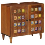 vidaXL Badrumsskåp med handfat med lagring Valnöt 62 x 33 x 58 cm