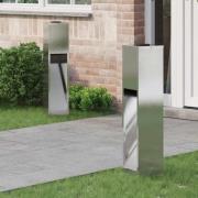 vidaXL Solcell LED-vägbelysning 2 pcs Rostfritt stål Rostfritt stål