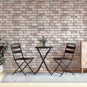 vidaXL Väggpaneler 3D 10 st ljusbrun 100x50 cm EPS