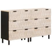 vidaXL Sideboard 2 pcs Vit Tvätt Finish 60 x 33 x 75 cm