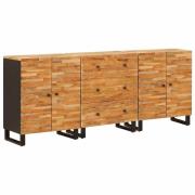 vidaXL Sideboard 3 pcs Brun 60 x 33 x 75 cm Massivt mangoträ