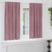 vidaXL Mörkläggningsgardiner 2 pcs Mörkrosa 140 x 175 cm Sammet