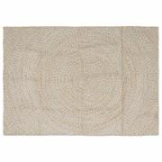 vidaXL Matta Naturlig och vit 140 x 200 cm Jute