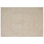 vidaXL Områdesmattor Rektangulär Naturlig och vit 160 x 230 cm Jute