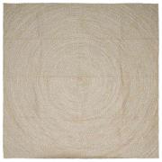 vidaXL Områdesmattor Naturlig och vit 300 x 300 cm Jute