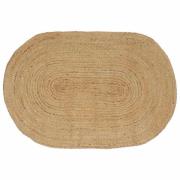 vidaXL Områdesmattor Oval Naturfärg 100 x 152 cm Jute