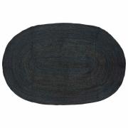 vidaXL Områdesmattor Oval Svart 152 x 245 cm Jute