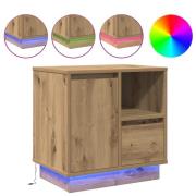 vidaXL Nattduksbord Artisan Ek 50 x 34,5 x 50 cm Konstruerat trä