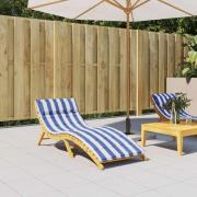 vidaXL Dyna till solsäng blå&vit randig 180x60x4 cm oxfordtyg