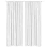 vidaXL Mörkläggningsgardiner 2 st dubbla lager 140 x 245 cm vit
