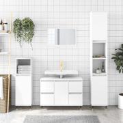 vidaXL Badrumsskåp vit 80x33x60 cm konstruerat trä