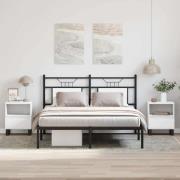 vidaXL Sängbord 2 st vit 40x35x50 cm konstruerat trä